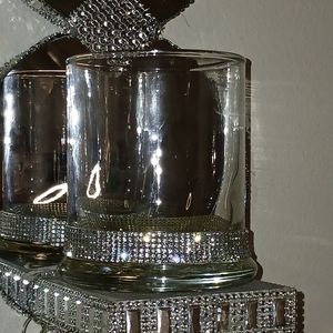 2pc Glass Candle Holders